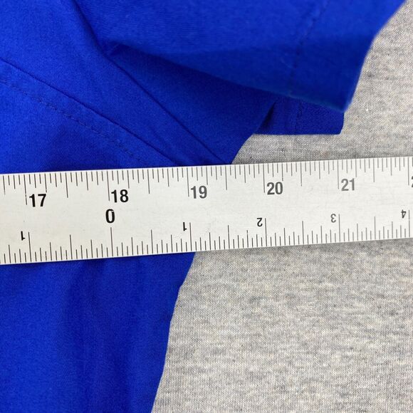 Cherokee Lux Scrub Top Womens Small Blue Nursing Vet Medical Uniform Fitted - Picture 9 of 12